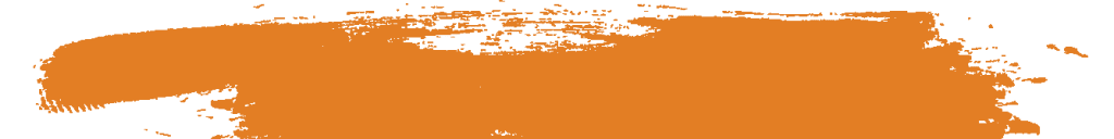 A wide, horizontal orange paint brush stroke with rough, uneven edges on a plain background, evoking the bold energy of a construction leadership podcast.